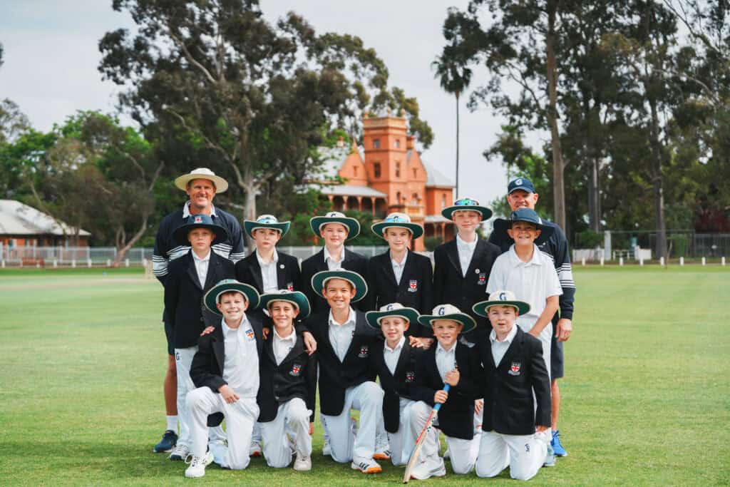 Guildford Grammar School sports team photo on the field.